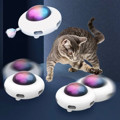 Whirlplay UFO Teaser – Smart Usb-Powered Feather Toy for Endless Cat Fun
